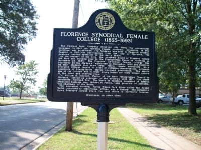 Florence Synodical Female College Marker image. Click for full size.