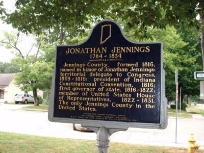 Obverse Side - - Jonathan Jennings Marker. Click for full size. Obverse Side - - Jonathan Jennings Marker image. Click for full size.
