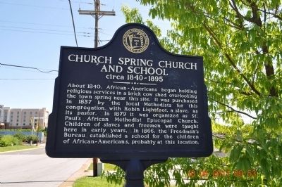 Church Spring and School Marker image. Click for full size.