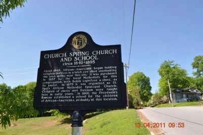 Church Spring and School Marker image. Click for full size.