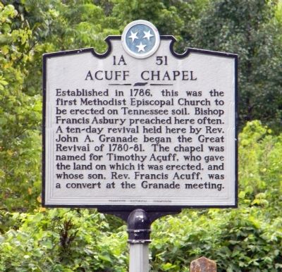 Acuff Chapel Marker. Click for full size. Acuff Chapel Marker image. Click for full size.
