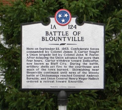 Battle of Blountville Marker image. Click for full size.