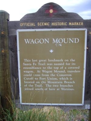 Wagon Mound Marker. Click for full size. Wagon Mound Marker image. Click for full size.