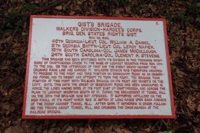 Gist's Brigade Marker. Click for full size. Gist's Brigade Marker image. Click for full size.