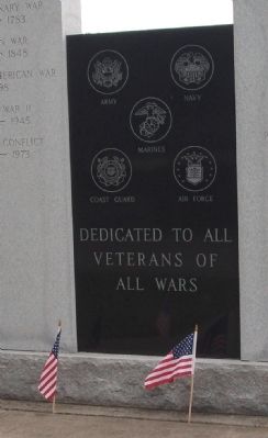 Center Panel - - Jennings County Veterans Memorial Marker. Click for full size. Center Panel - - Jennings County Veterans Memorial Marker image. Click for full size.