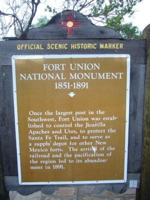Fort Union National Monument Marker. Click for full size. Fort Union National Monument Marker image. Click for full size.