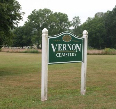 Sign - - Vernon Cemetery - Established 1816. Click for full size. Sign - - Vernon Cemetery - Established 1816 image. Click for full size.