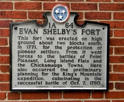 Evan Shelby's Fort Marker image. Click for full size.