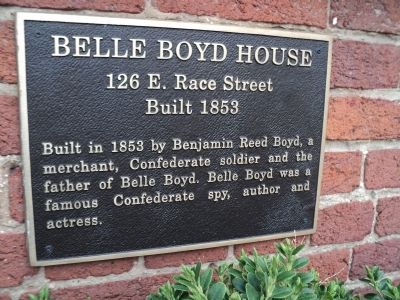 Belle Boyd House Marker image. Click for full size.
