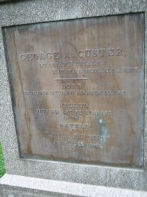 Rear of Custer Memorial image. Click for full size.