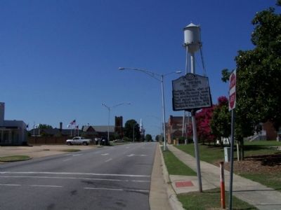 Jim Thorpe Marker, looking south. Click for full size. Jim Thorpe Marker, looking south image. Click for full size.