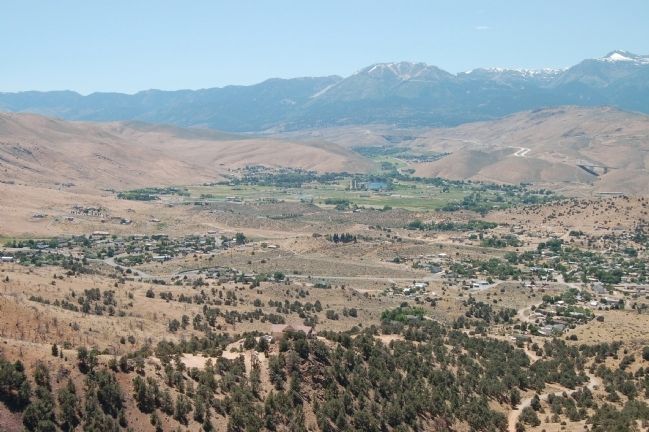 Panorama of Truckee Meadows from the Geiger Lookout, #1 image. Click for full size.