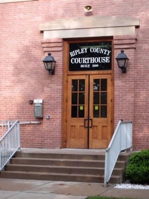 East Entrance - - Ripley County Courthouse - - - Built 1860 image. Click for full size.