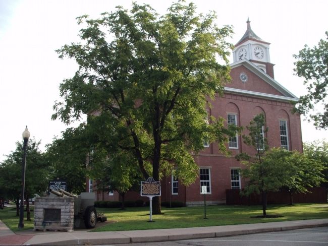 South/West Corner - - Ripley County Courthouse - - Versailles, Indiana image. Click for full size.