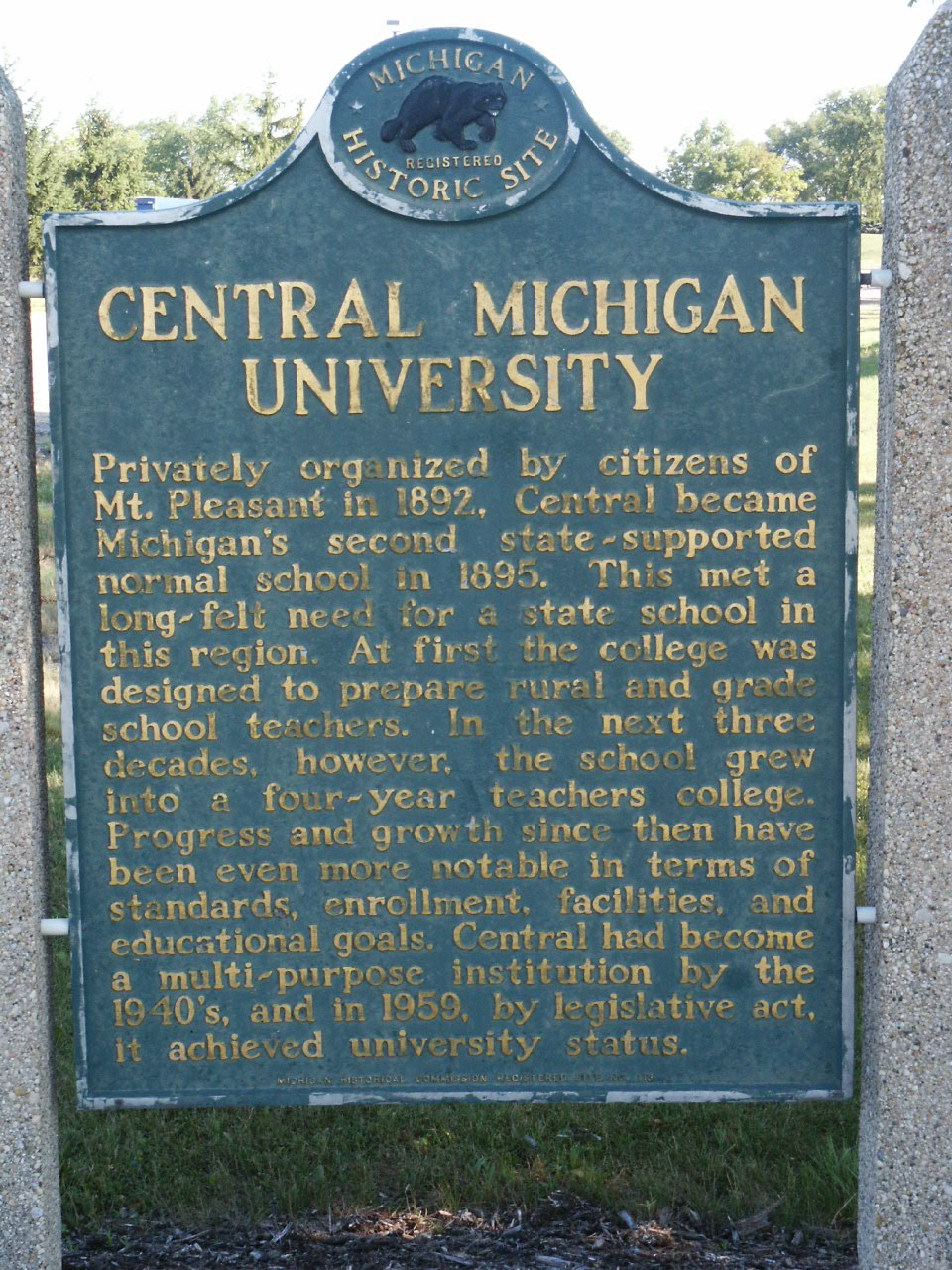 Central Michigan University Marker