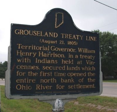Grouseland Treaty Line Marker image. Click for full size.