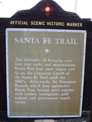 Santa Fe Trail Marker. Click for full size. Santa Fe Trail Marker image. Click for full size.