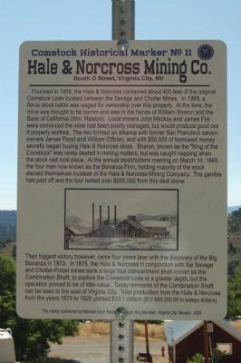 Hale & Norcross Mining Co. Marker image. Click for full size.