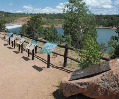 Markers at Crystal Reservoir. Click for full size. Markers at Crystal Reservoir image. Click for full size.