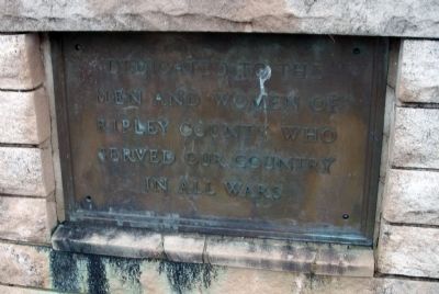 Ripley County Veterans Memorial Marker. Click for full size. Ripley County Veterans Memorial Marker image. Click for full size.