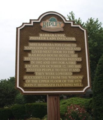 Barbara Fox, Pioneer Lady Inventor Marker image. Click for full size.