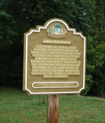 Abolitionists Marker. Click for full size. Abolitionists Marker image. Click for full size.