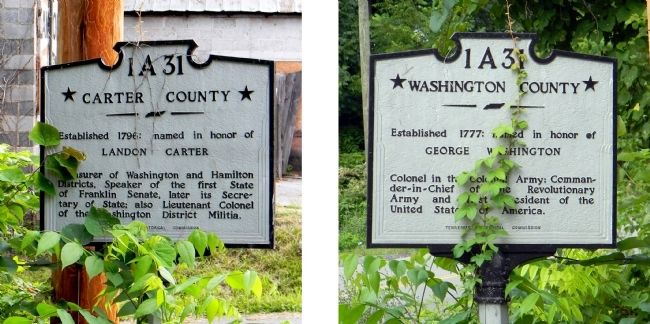 Carter County / Washington County Marker image. Click for full size.