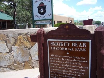Smokey Bear Historical Park Marker image. Click for full size.