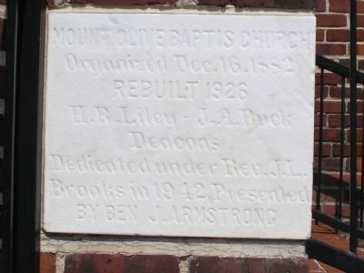 Dedication stone facing N, Mullins Street image. Click for full size.