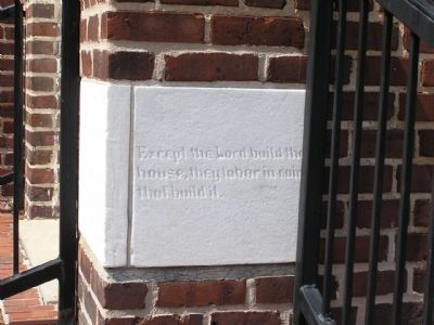 Dedication stone facing E Church Street image. Click for full size.
