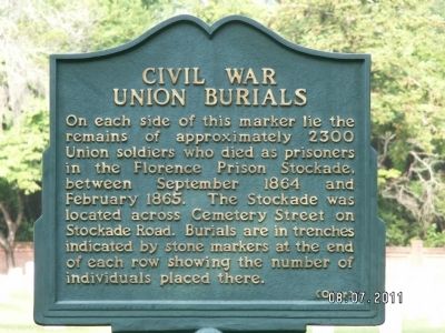 Civil War Union Burials Marker image. Click for full size.