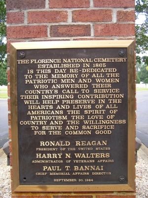 Florence National Cemetery Marker image. Click for full size.