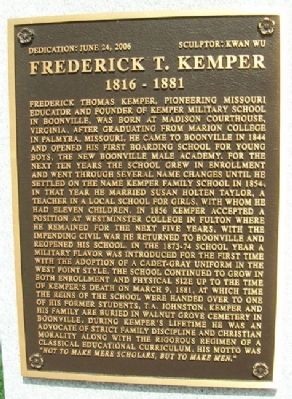 Frederick T. Kemper Marker image. Click for full size.