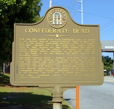 Confederate Dead Marker image. Click for full size.
