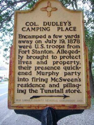 Col. Dudley's Camping Place Marker image. Click for full size.