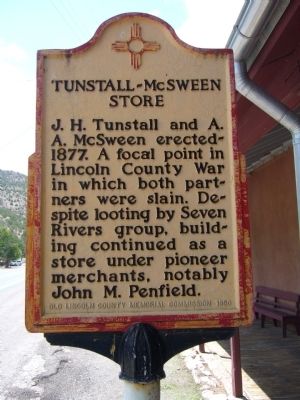 Tunstall-McSween Store Marker image. Click for full size.