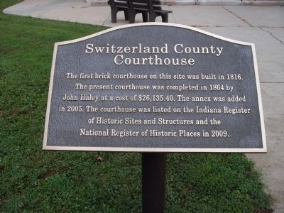Switzerland County Courthouse Marker image. Click for full size.