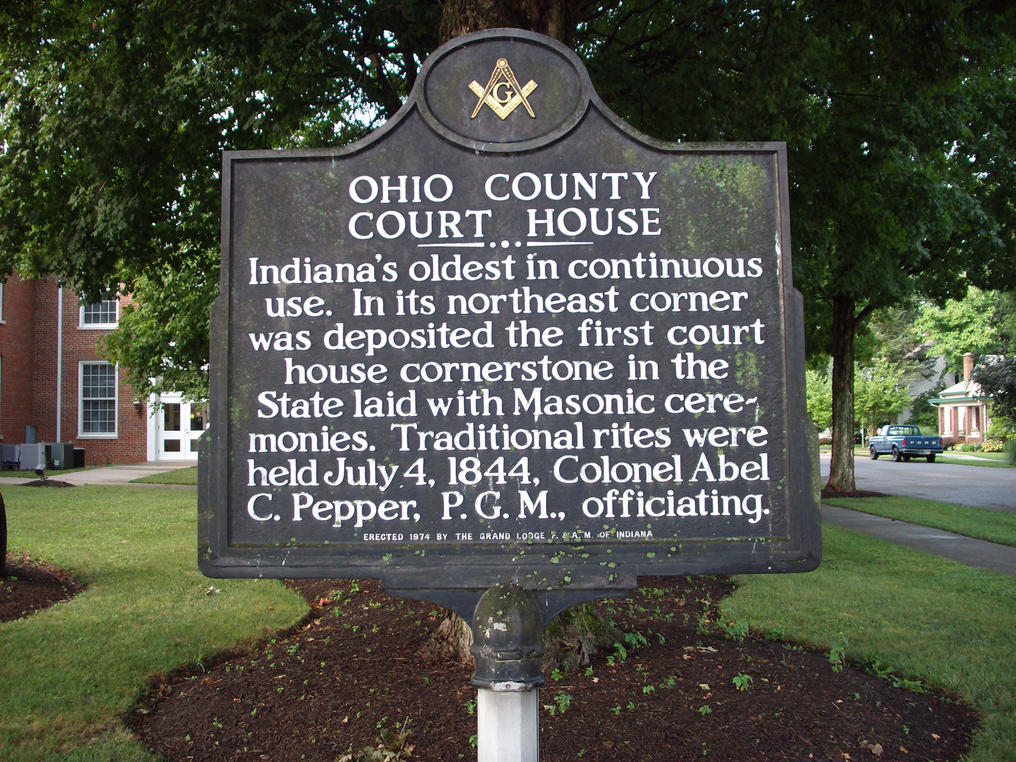 Ohio County Court House Marker