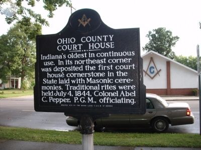 Obverse Side - - Ohio County Court House Marker image. Click for full size.