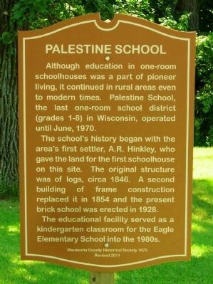Palestine School Marker image. Click for full size.