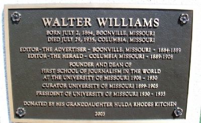 Walter Williams Marker image. Click for full size.