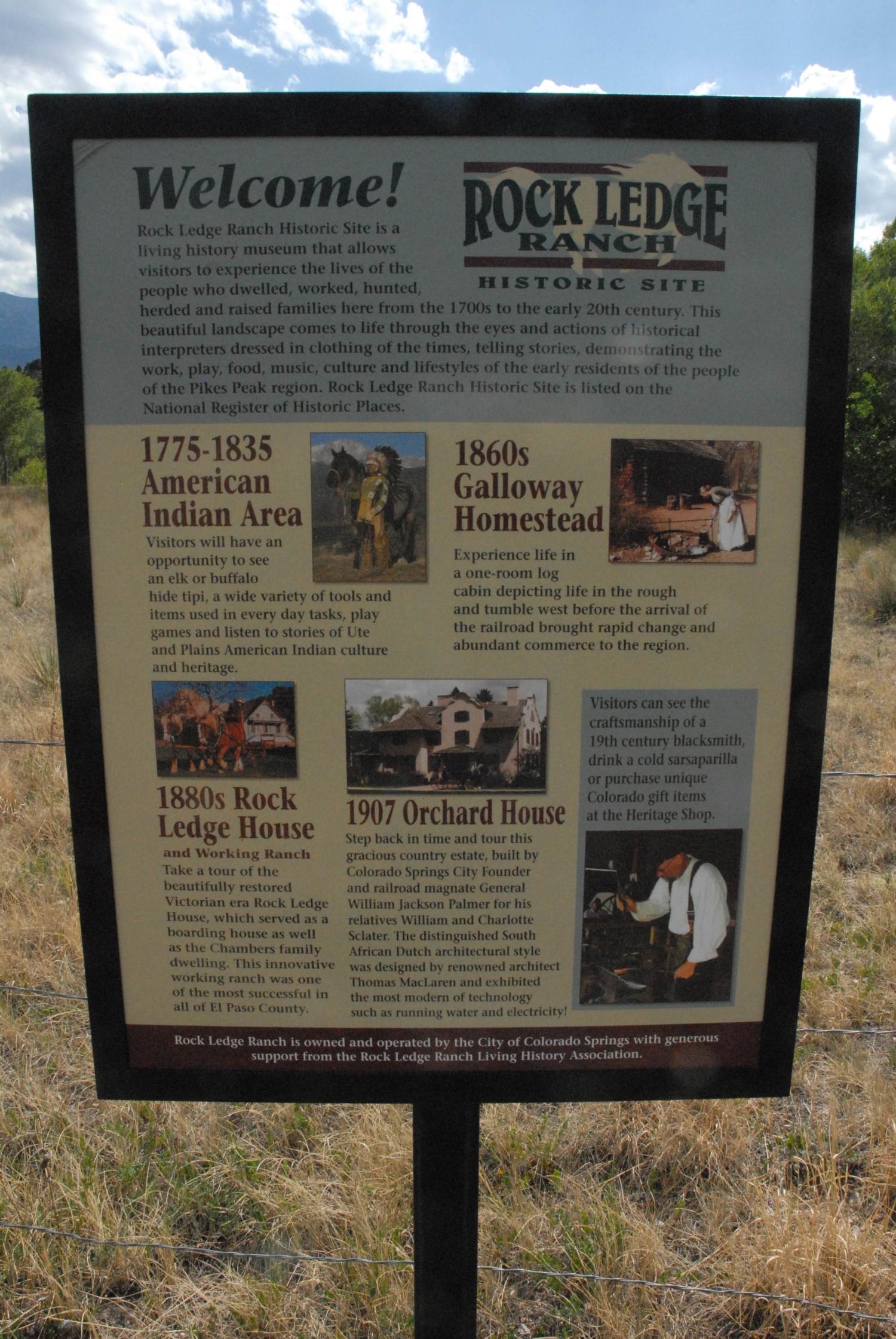 Rock Ledge Ranch Historic Site Marker