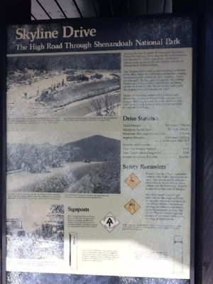 Skyline Drive Marker image. Click for full size.
