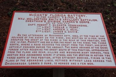 McCants' Florida Battery. Marker. Click for full size. McCants' Florida Battery. Marker image. Click for full size.