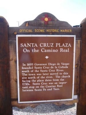Santa Cruz Plaza – On the Camino Real Marker image. Click for full size.