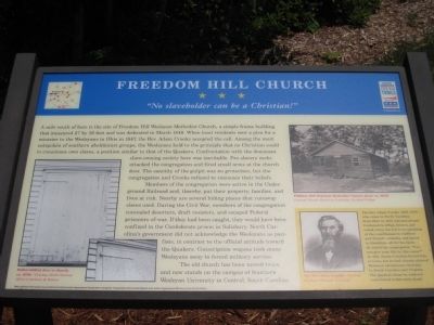 Freedom Hill Church Marker image. Click for full size.