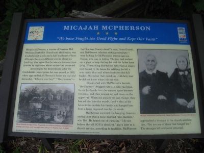 Micajah McPherson Marker. Click for full size. Micajah McPherson Marker image. Click for full size.