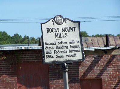 Rocky Mount Mills Marker image. Click for full size.
