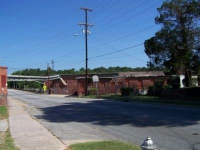 Rocky Mount Mills works both sides of Falls Road and Marker. Click for full size. Rocky Mount Mills works both sides of Falls Road and Marker image. Click for full size.