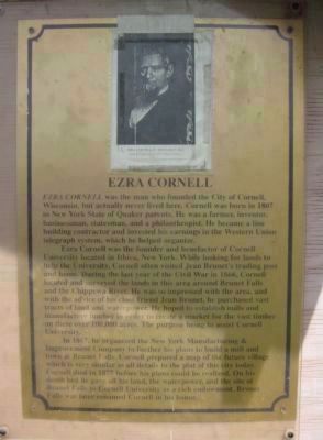 Ezra Cornell Marker image. Click for full size.